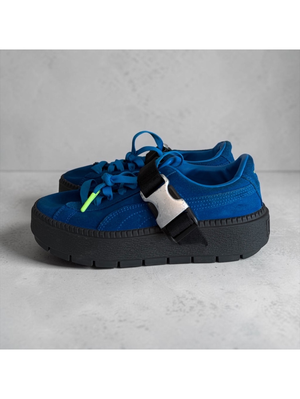PUMA Suede Platform Buckle Sneakers – Royal Blue / Black (Women’s 7 / UK 4.5)